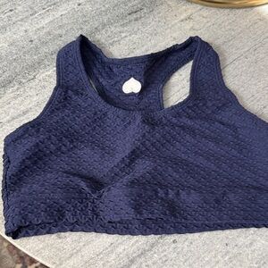 Booty by Brabants Navy Textured Sports Bra